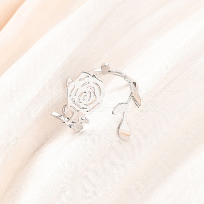 304 Stainless Steel Cuff Rings LS-RJEW-D337-03P-1