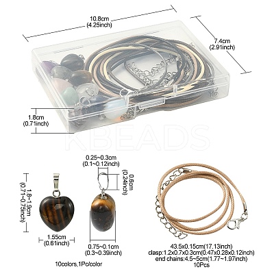 DIY Heart Necklace Making Kit DIY-YW0007-23-1