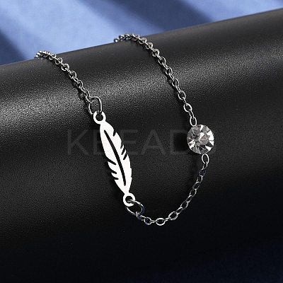 201 Stainless Steel Cable Chain Bracelets BJEW-H205-01E-P-1