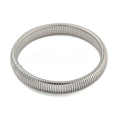 Non-Tarnish 304 Stainless Steel Spring Bangles for Women Men BJEW-U003-02A-P-1