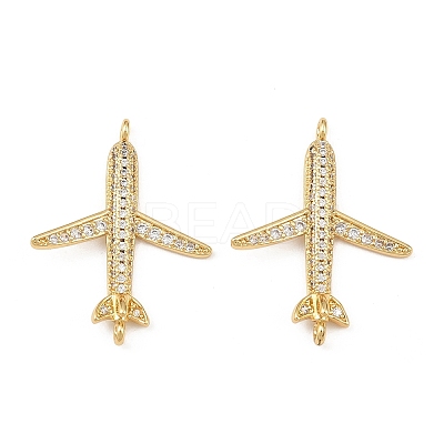 Brass Micro Pave Cubic Zirconia Pendants KK-F919-24G-1