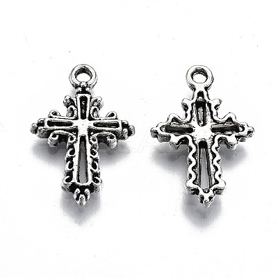 Tibetan Style Alloy Pendants TIBEP-N009-052AS-RS-1