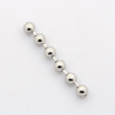 Tarnish Resistant 304 Stainless Steel Ball Chains CHS-A002B-5.0mm-1
