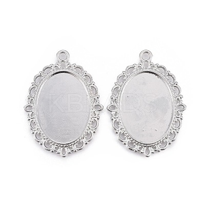 Tibetan Style Oval Alloy Pendant Cabochon Settings LS-X-TIBEP-Q054-44P-RS-1