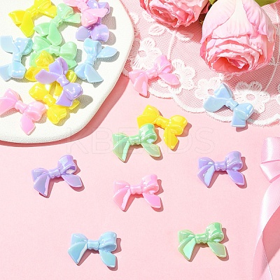 20Pcs 5 Colors AB Color Plated Acrylic Beads CRES-YW0002-62-1