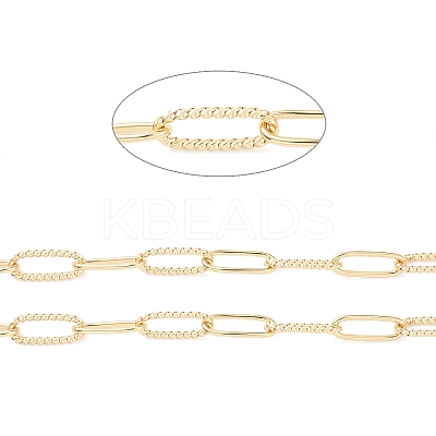 Rack Plating Brass Paperclip Chains CHC-K013-06A-1