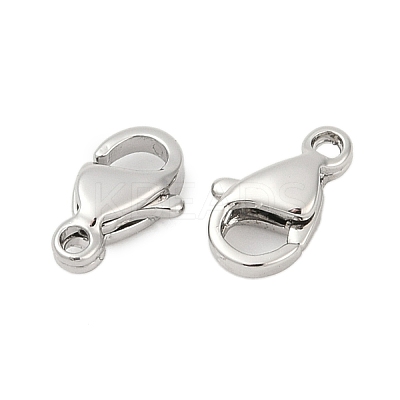 Brass Lobster Claw Clasps KK-P302-17P-1