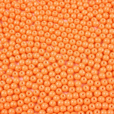Opaque Baking Paint Glass Beads DGLA-T004-03I-1