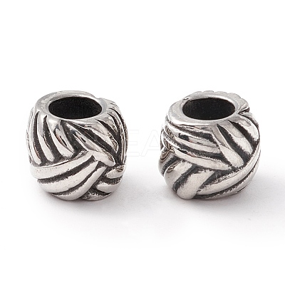 304 Stainless Steel European Beads STAS-M298-01AS-1