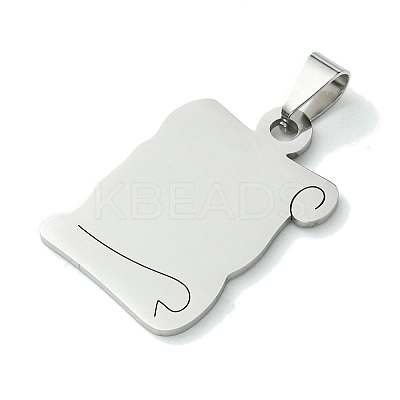 Non-Tarnish 201 Stainless Steel Pendants STAS-U003-07P-1