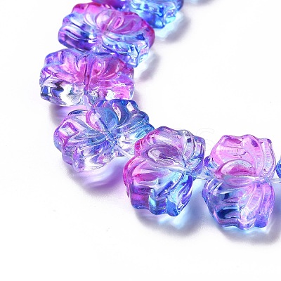 Transparent Glass Beads Strands GLAA-F114-01L-1