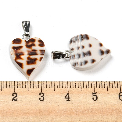 Natural Spiral Shell Pendants PALLOY-Q462-01P-1
