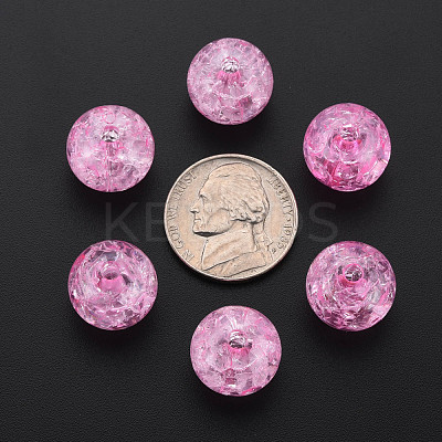 Transparent Crackle Acrylic Beads MACR-S373-66B-N02-1