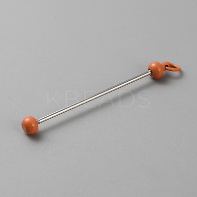 Iron Bar Beadable Keychain for Jewelry Making DIY Crafts IFIN-SZC0005-01A-12-1