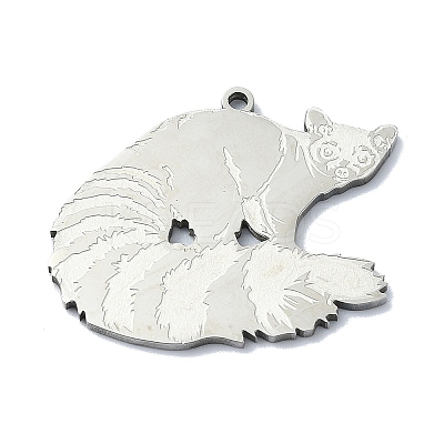 Non-Tarnish 201 Stainless Steel Pendants STAS-R118-14P-1