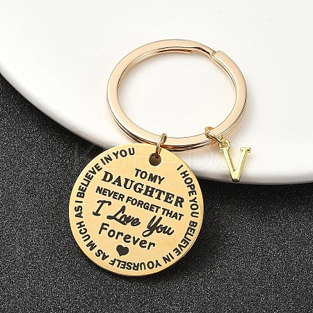 Valentine's Day Brass & 201 Stainless Steel Keychain KEYC-YW00097-22-1