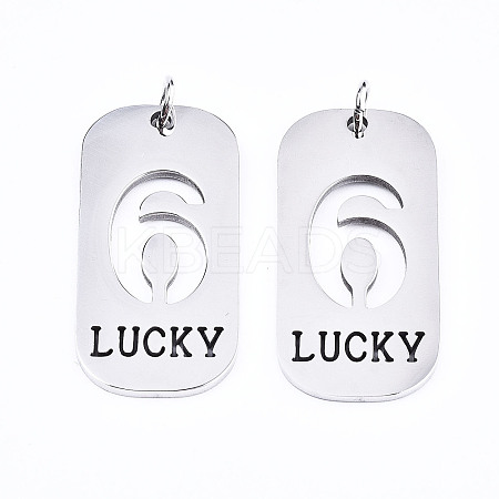 Non-Tarnish 201 Stainless Steel Pendants LS-STAS-T044-220P-6-1