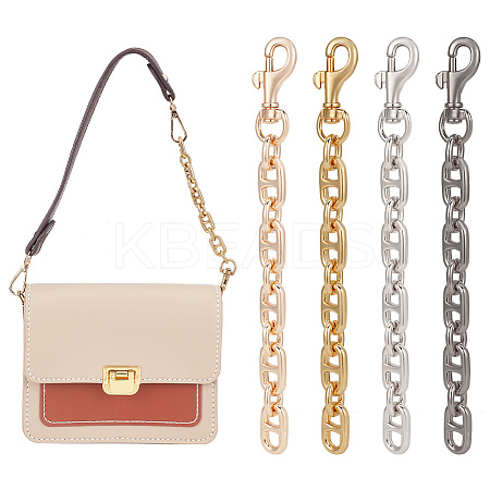 GOMAKERER 4Pcs 4 Colors Alloy Mariner Link Chain Bag Strap Extenders FIND-GO0001-23-1