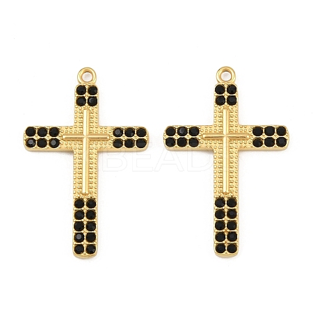 304 Stainless Steel Rhinestone Pendants STAS-P419-11G-01-1