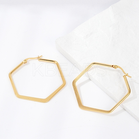 201 Stainless Steel Angular Hoop Earrings LS-EJEW-F205-13G-A-1