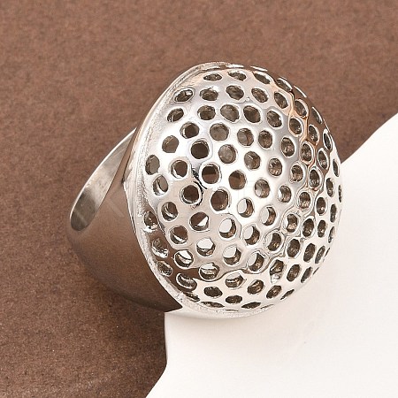 304 Stainless Steel Open Cuff Rings RJEW-D336-05P-1