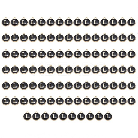 Golden Plated Enamel Alloy Charms ENAM-SZ0001-26B-L-1