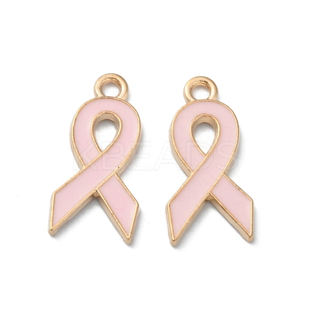 Light Gold Tone Zinc Alloy Enamel Pendants ENAM-WH0061-10B-02-1