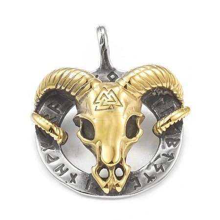 Ion Plating(IP) 304 Stainless Steel Pendants STAS-G303-36AG-1