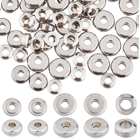 240Pcs 3 Styles 304 Stainless Steel Spacer Beads STAS-SC0006-72-1
