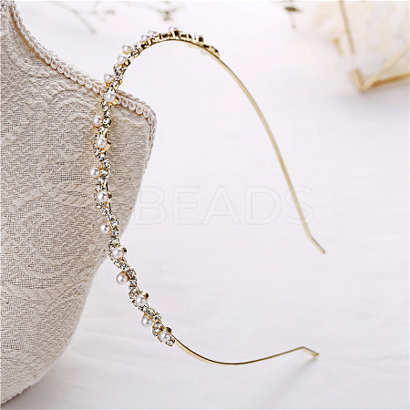 Iron with Rhinestone Hair Bands PW-WG32994-04-1