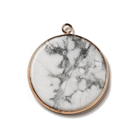 Natural Howlite Pendants G-A213-01G-05-1