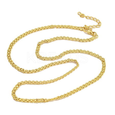 Rack Plating Brass Rope Chain Necklaces for Women NJEW-C059-26G-1