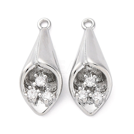 Brass Rhinestone Pendants KK-E793-24P-1