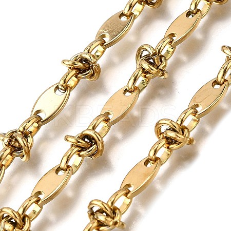 Ion Plating(IP) 304 Stainless Steel knot with Oval Link Chains CHS-S012-04G-1