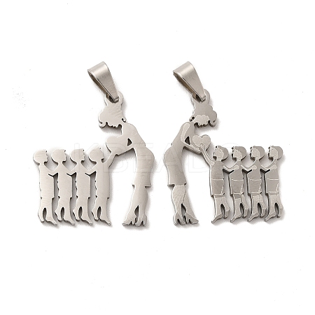 Non-Tarnish Mother's Day/Teachers' Day 201 Stainless Steel Pendants STAS-K251-023P-1