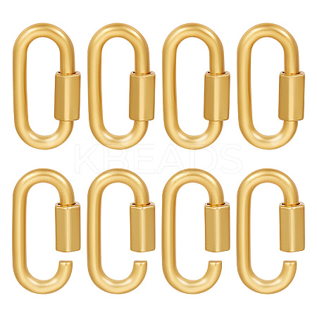 8Pcs Alloy Screw Carabiner Lock Charms FIND-UN0003-31G-1