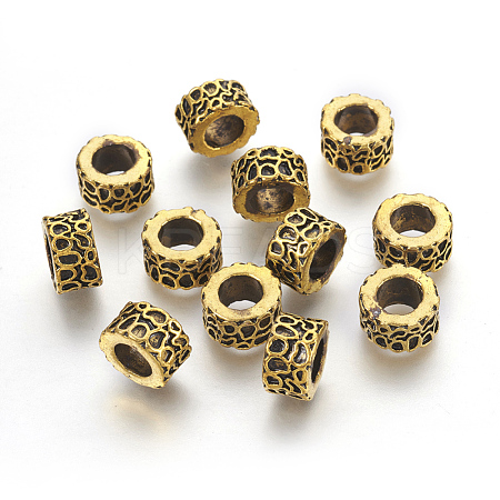 Tibetan Style Column Alloy European Beads TIBEB-7602-AG-RS-1