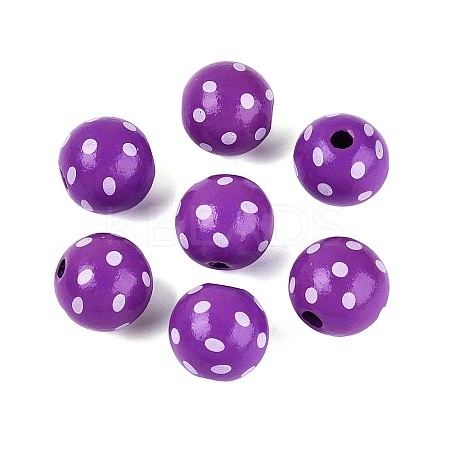 Dyed Natural Wooden Beads WOOD-O005-01E-1