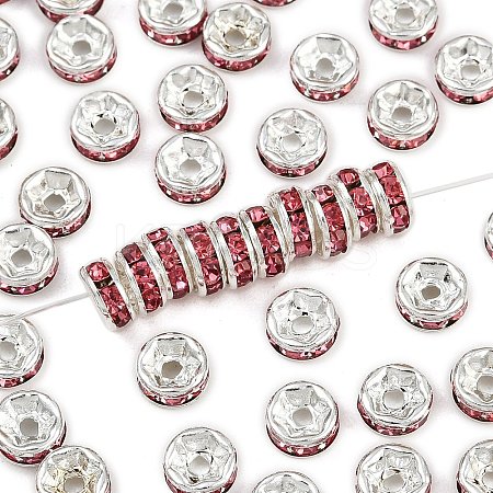 Brass Grade A Rhinestone Spacer Beads RB-A014-Z6mm-23S-1