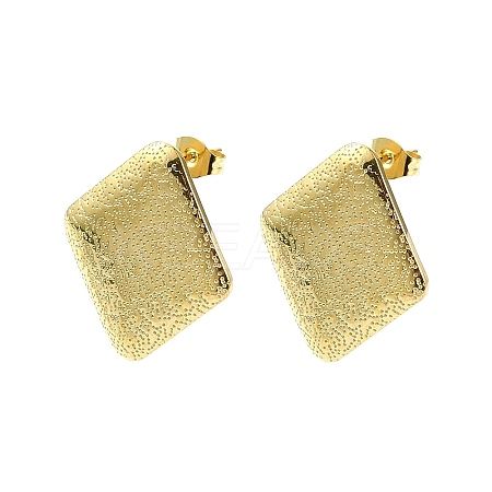 304 Stainless Steel Stud Earring Findings Ion Plating(IP) STAS-L024-002G-01-1