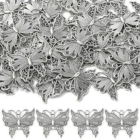 30Pcs Hollowe Tibetan Style Alloy Pendants FIND-YW0008-24-1