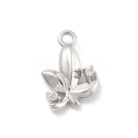 Brass Micro Pave Cubic Zirconia Pendants KK-D283-12P-1