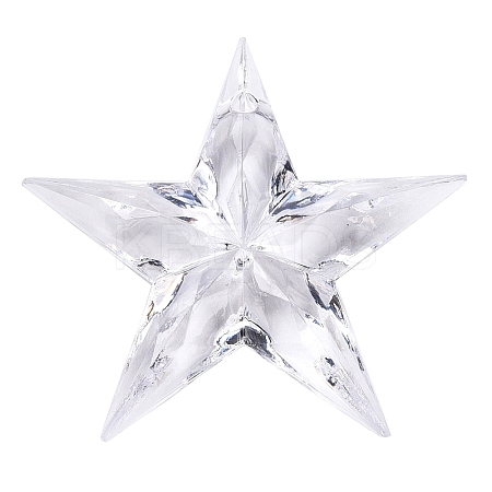 Transparent Acrylic Pendants X-TACR-T028-09A-1