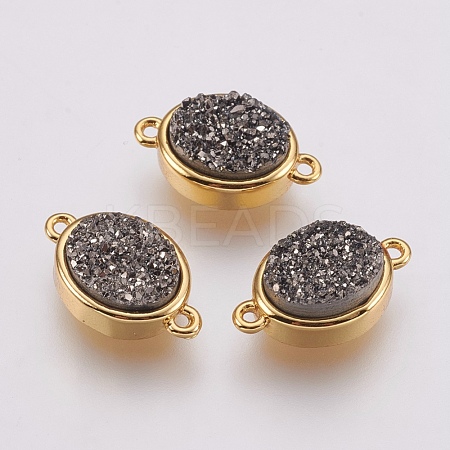 Druzy Resin Links connectors G-F564B-07G-1