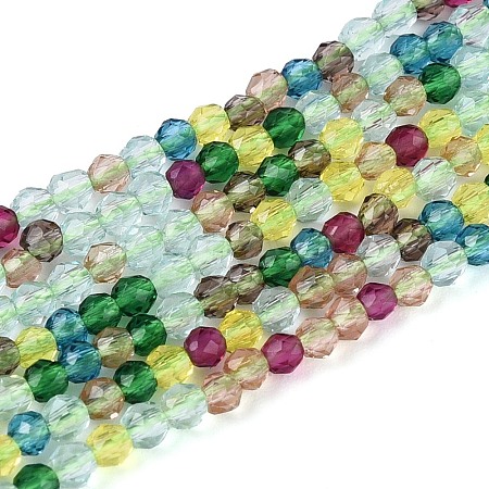 Transparent Gradient Color Glass Beads Strands LS-GLAA-E044-01B-1