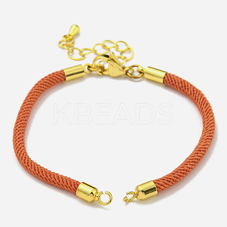 Nylon Cords Bracelet Makings Fit for Connector Charms AJEW-P116-02G-15-1