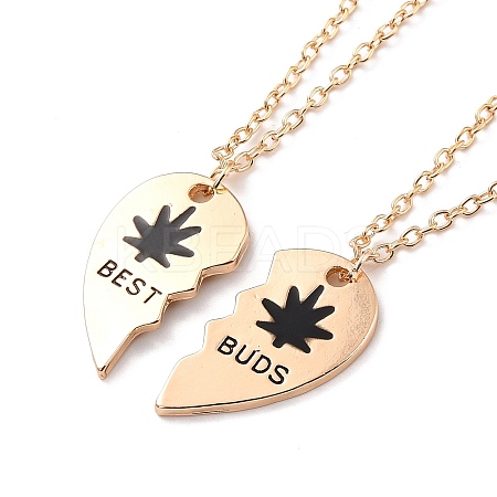 BEST BUDS Alloy Pendant Necklaces LS-NJEW-K124-03B-G-1