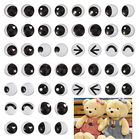 96Pcs 24 Style Glass Doll Craft Eyes Cabochons DIY-OC0011-83D-1