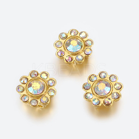Alloy Multi-Strand Rhinestone Links ALRI-H213-28G-1