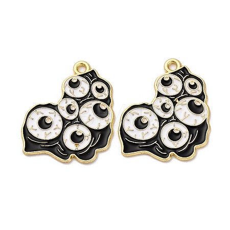 Halloween Alloy Enamel Pendants STAS-I354-01G-K-1